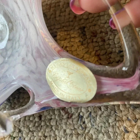 VTG Murano Glassware By Crystal Clear Basket Handblown Art Glass Sculpture ITALY - Picture 3 of 8